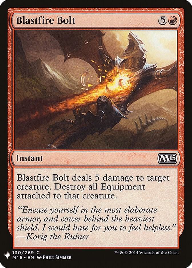 Blastfire Bolt 130 (The List Reprints)  | Good Games Adelaide SA