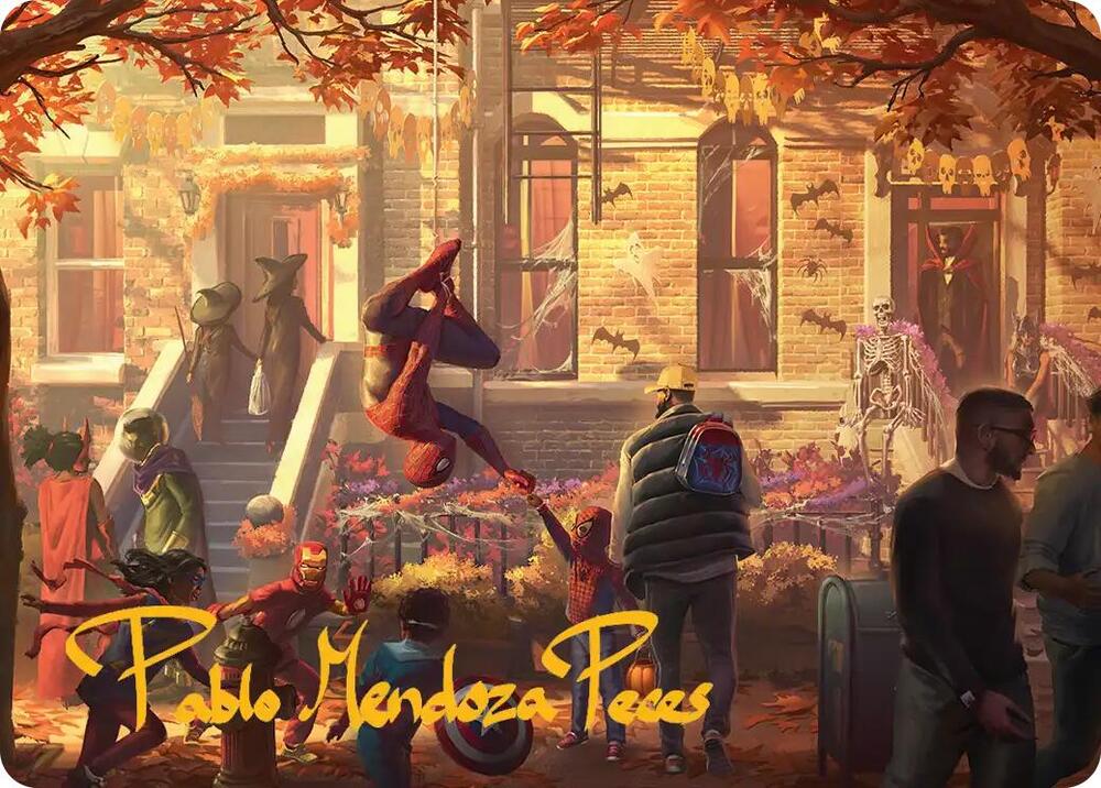 Friendly Neighborhood Art Card Gold Stamped Signature 2 (Art Series: Marvel's Spider-Man)  | Good Games Adelaide SA