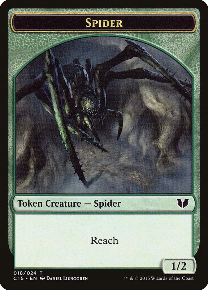Spider Dragon Double Sided Token 18 // 9 (Commander 2015)  | Good Games Adelaide SA