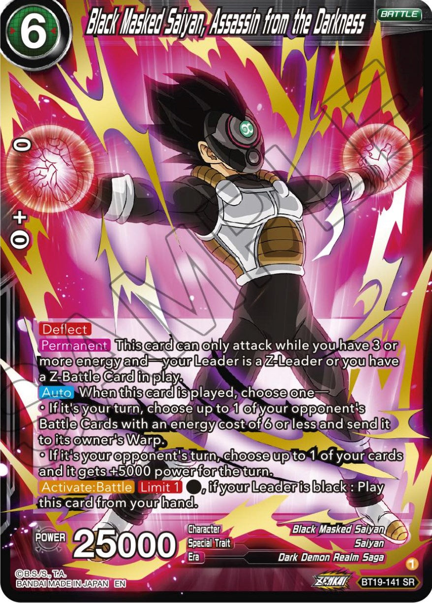 Black Masked Saiyan, Assassin from the Darkness (BT19-141) [Fighter's Ambition] | Good Games Adelaide SA
