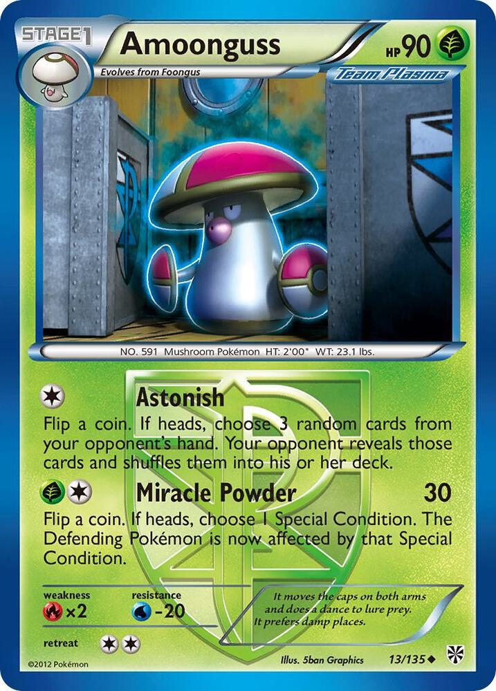 Amoonguss Team Plasma 13/135 (Plasma Storm)  - Reverse Holofoil | Good Games Adelaide SA