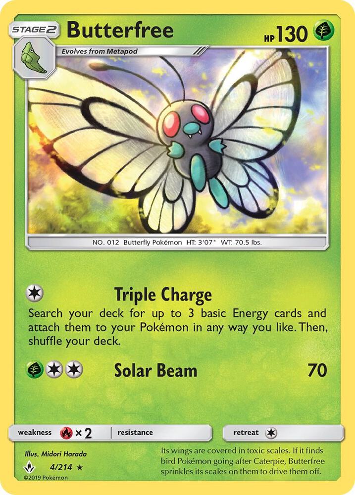 Butterfree 4/214 (SM - Unbroken Bonds)  | Good Games Adelaide SA