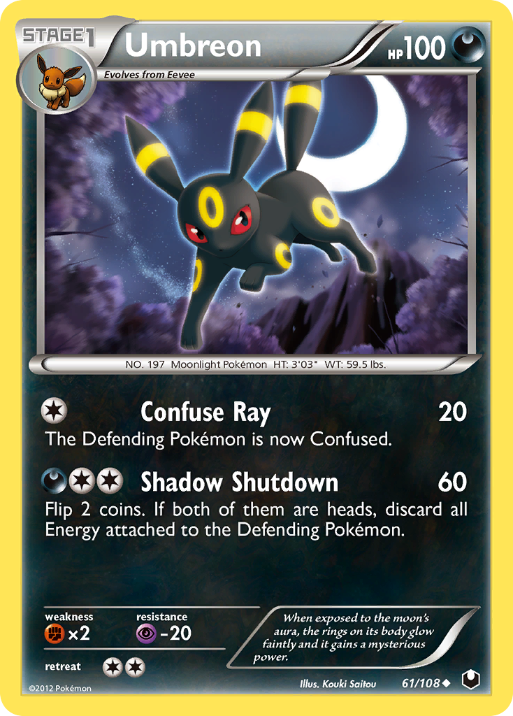 Umbreon (61/108) [Black & White: Dark Explorers] | Good Games Adelaide SA