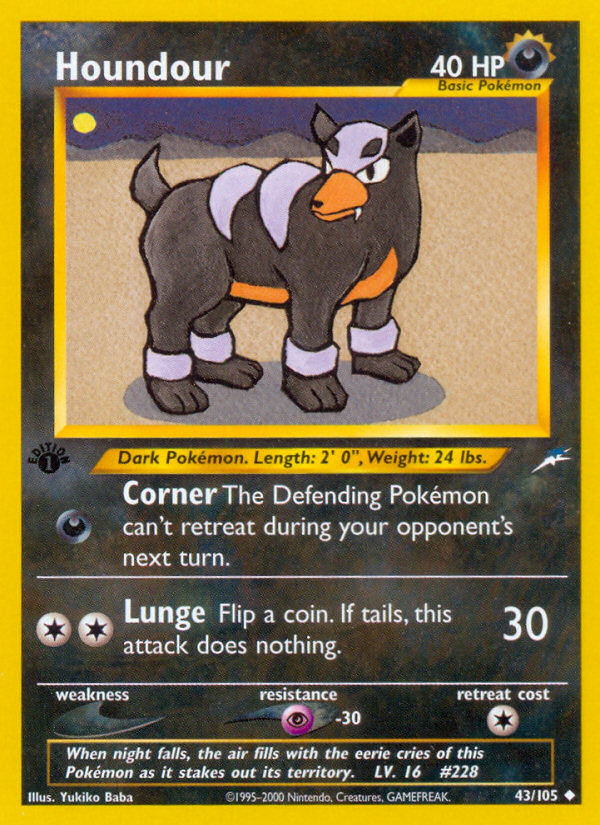 Houndour (43/105) [Neo Destiny 1st Edition] | Good Games Adelaide SA