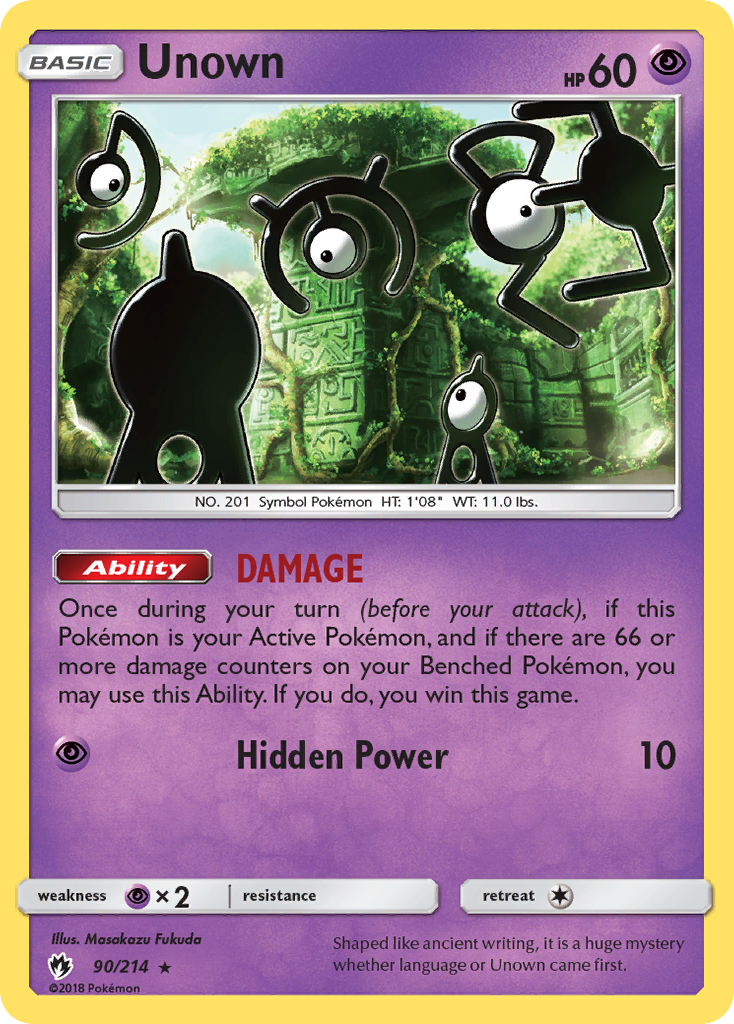 Unown (90/214) [Sun & Moon: Lost Thunder] | Good Games Adelaide SA