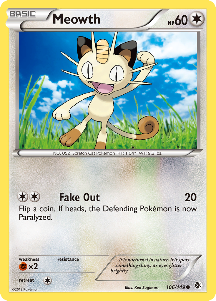 Meowth (106/149) [Black & White: Boundaries Crossed] | Good Games Adelaide SA