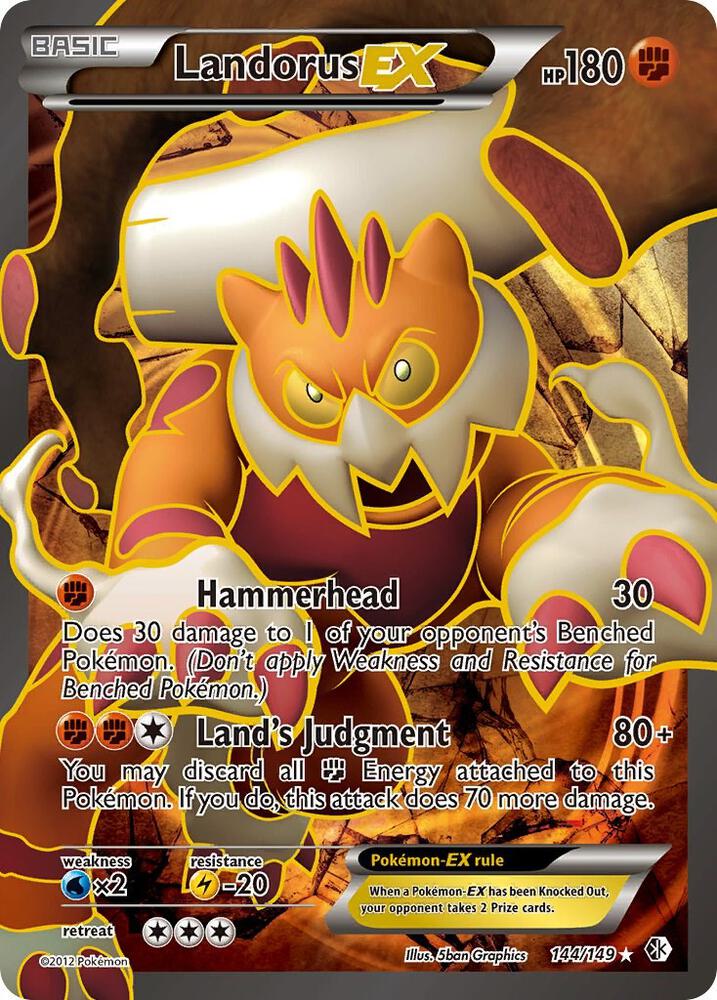 Landorus EX Full Art 144/149 (Boundaries Crossed)  - Holofoil | Good Games Adelaide SA