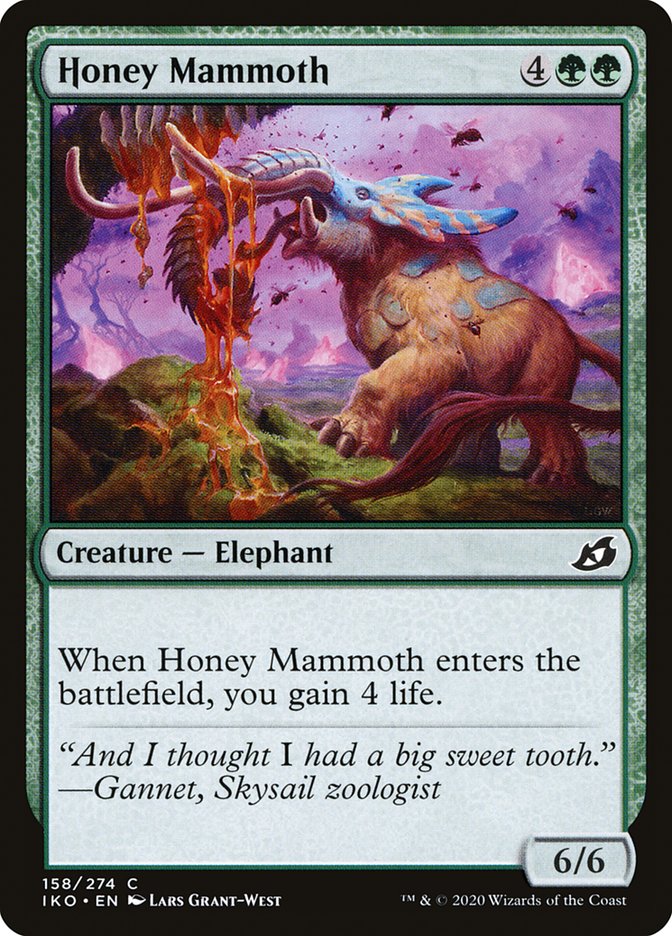 Honey Mammoth 158 (Ikoria: Lair of Behemoths)  - Foil | Good Games Adelaide SA