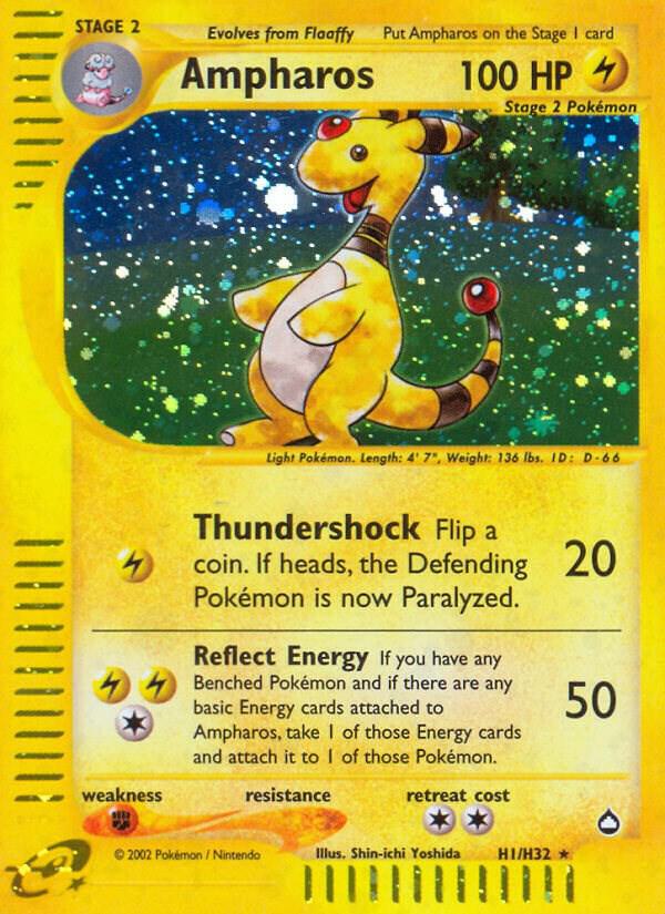 Ampharos H01/H32 (Aquapolis)  - Holofoil | Good Games Adelaide SA