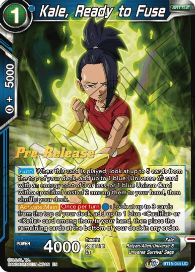 Kale, Ready to Fuse (BT15-044) [Saiyan Showdown Prerelease Promos] | Good Games Adelaide SA