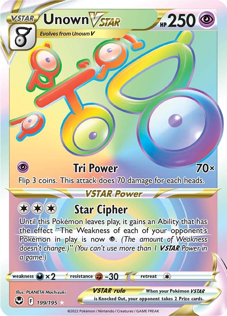 Unown VSTAR (199/195) [Sword & Shield: Silver Tempest] | Good Games Adelaide SA