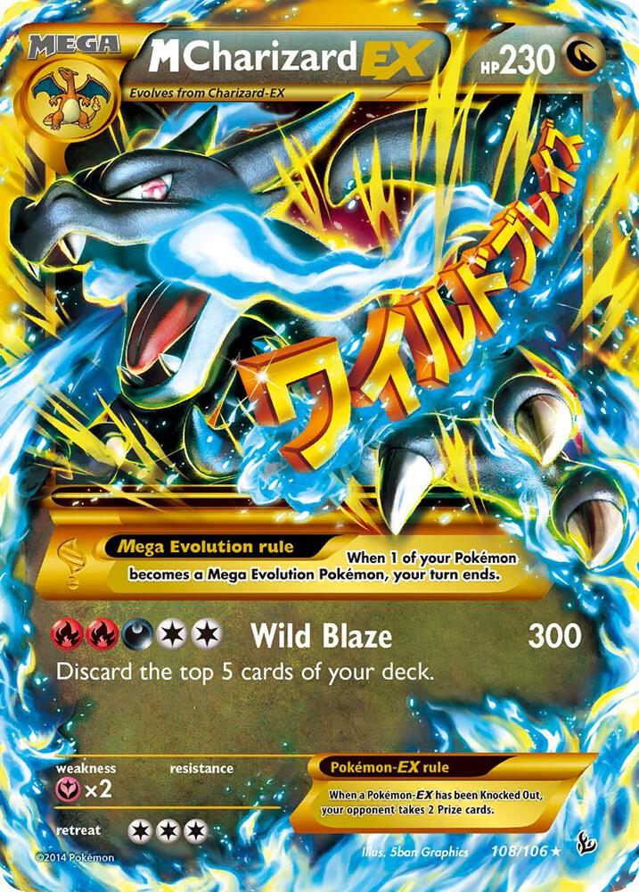 M Charizard EX X Secret 108/106 (XY - Flashfire)  - Holofoil | Good Games Adelaide SA