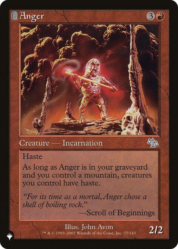 Anger JUD 77/143 (The List Reprints)  | Good Games Adelaide SA