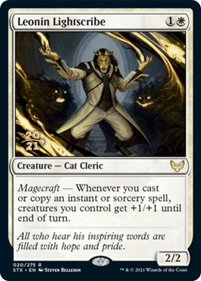Leonin Lightscribe [Strixhaven: School of Mages Prerelease Promos] | Good Games Adelaide SA