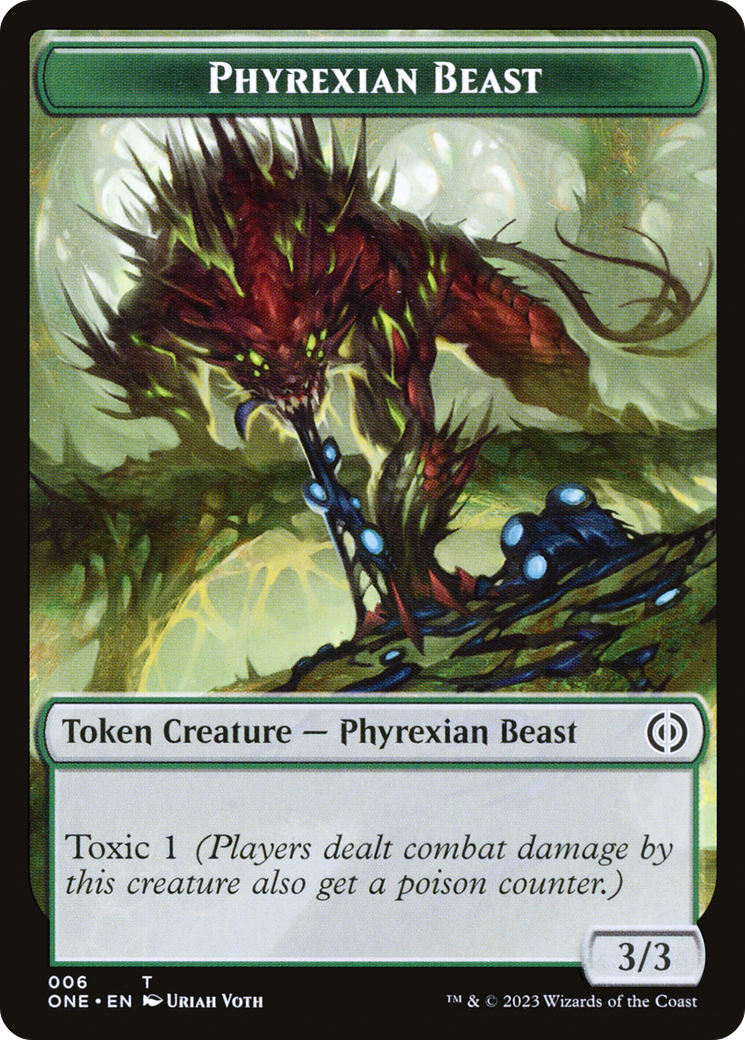 Phyrexian Beast Token [Phyrexia: All Will Be One Tokens] | Good Games Adelaide SA