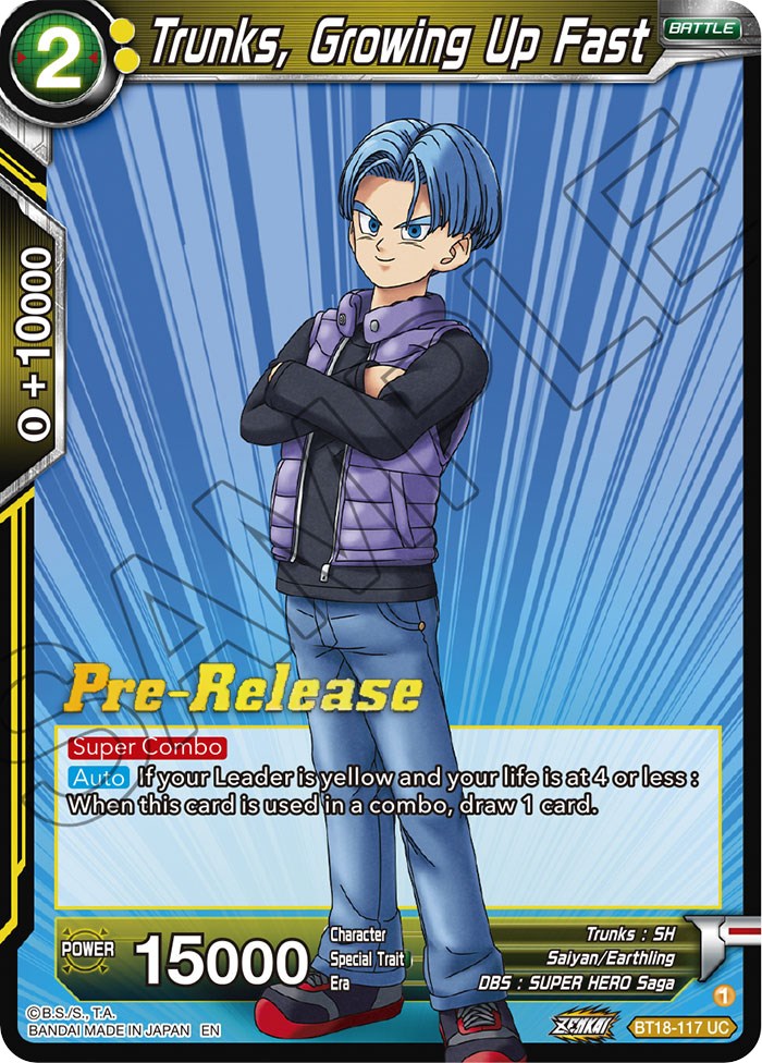 Trunks, Growing Up Fast (BT18-117) [Dawn of the Z-Legends Prerelease Promos] | Good Games Adelaide SA