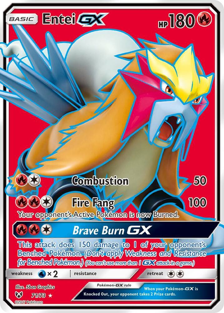 Entei GX Full Art 71/73 (Shining Legends)  - Holofoil | Good Games Adelaide SA
