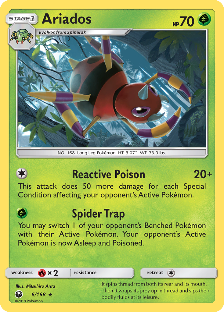 Ariados (6/168) [Sun & Moon: Celestial Storm] | Good Games Adelaide SA