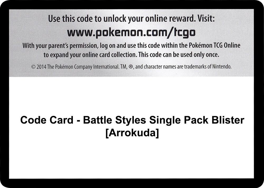 Code Card Battle Styles Single Pack Blister Arrokuda  (SWSH05: Battle Styles)  | Good Games Adelaide SA