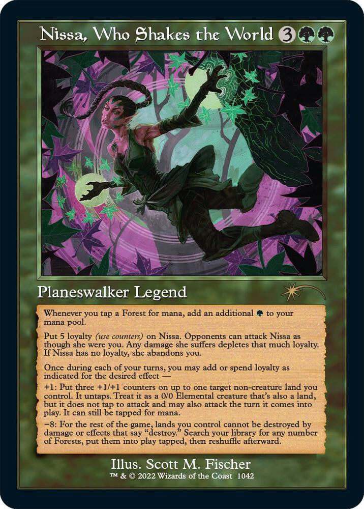 Nissa Who Shakes the World Retro Frame 1042 (Secret Lair Drop Series)  - Foil | Good Games Adelaide SA