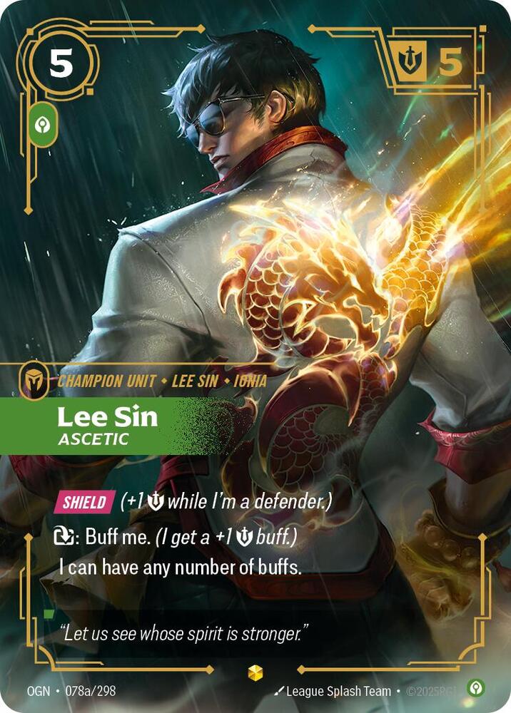 Lee Sin - Ascetic 078a/298 (Origins)  - Foil | Good Games Adelaide SA