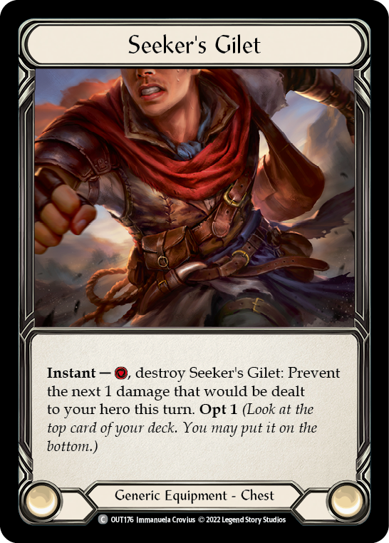 Seeker's Gilet [OUT176] (Outsiders)  Rainbow Foil | Good Games Adelaide SA