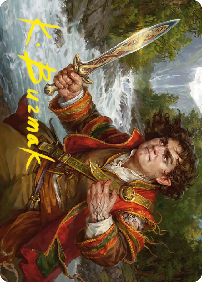 Frodo Baggins Art Card 16 81 Gold Stamped Signature 16 (Art Series: Universes Beyond: The Lord of the Rings: Tales of Middle-earth)  | Good Games Adelaide SA