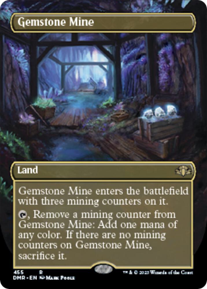 Gemstone Mine Borderless 455 (Dominaria Remastered)  - Foil | Good Games Adelaide SA