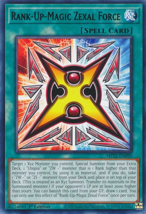 Rank-Up-Magic Zexal Force [MP22-EN090] Rare | Good Games Adelaide SA