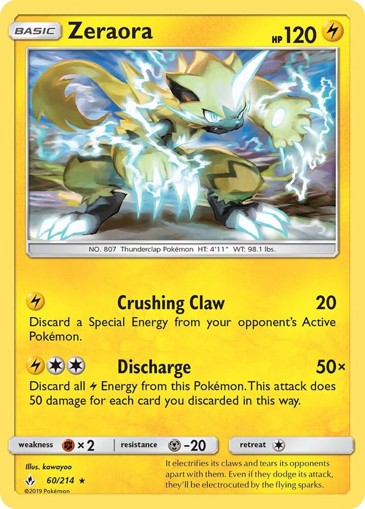 Zeraora 60/214 (SM - Unbroken Bonds)  | Good Games Adelaide SA