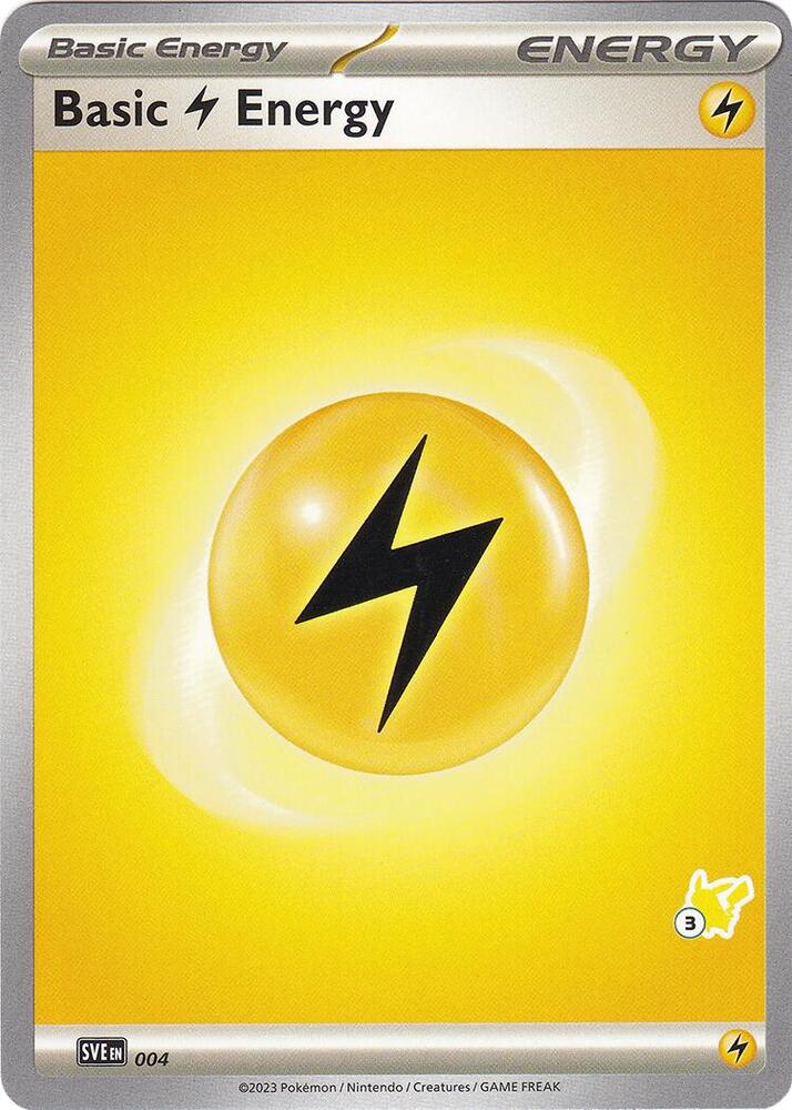 Basic Lightning Energy Pikachu 3 004 (Battle Academy 2024)  | Good Games Adelaide SA
