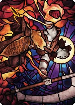 Garna Bloodfist of Keld Art Card Gold Stamped Signature 71 (Art Series: Dominaria United)  | Good Games Adelaide SA