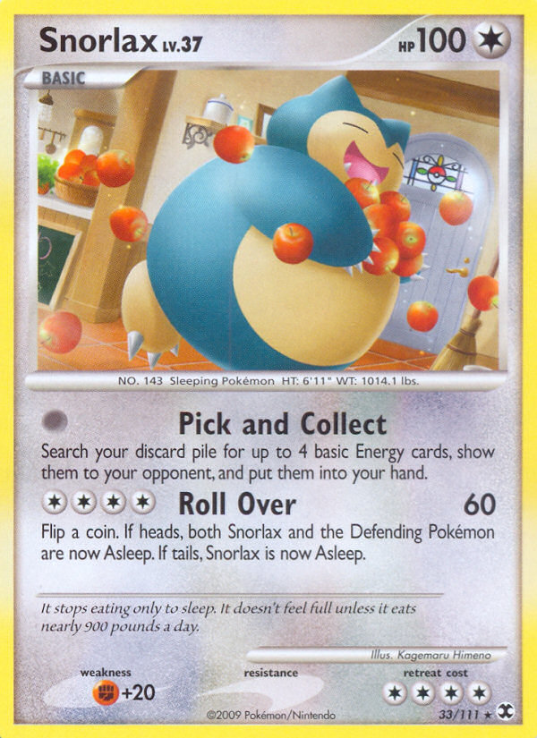 Snorlax (33/111) [Platinum: Rising Rivals] | Good Games Adelaide SA