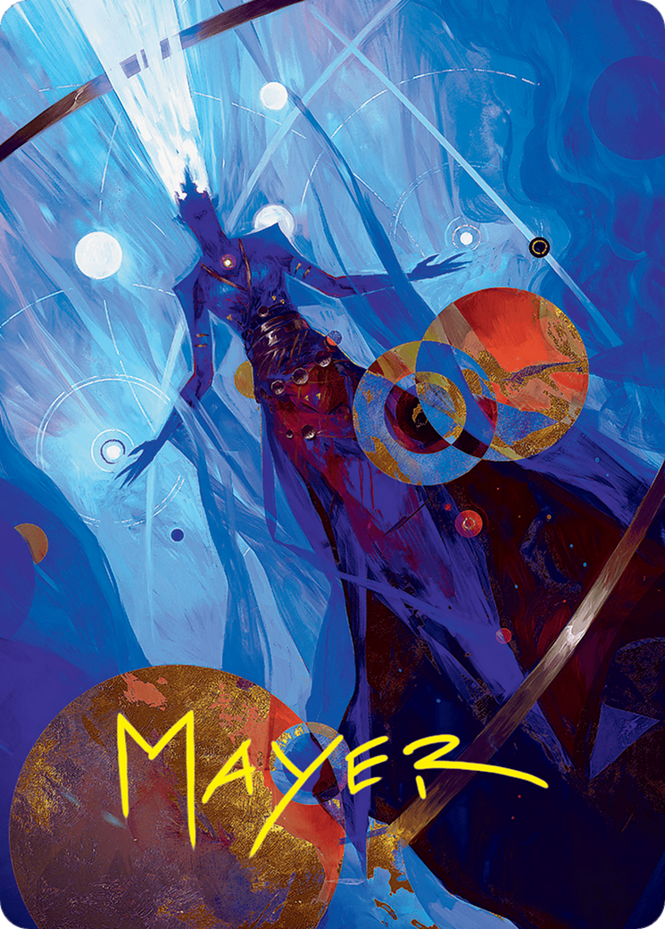 Omniscience Art Card (32/54) (Gold-Stamped Signature) [Foundations Art Series] | Good Games Adelaide SA