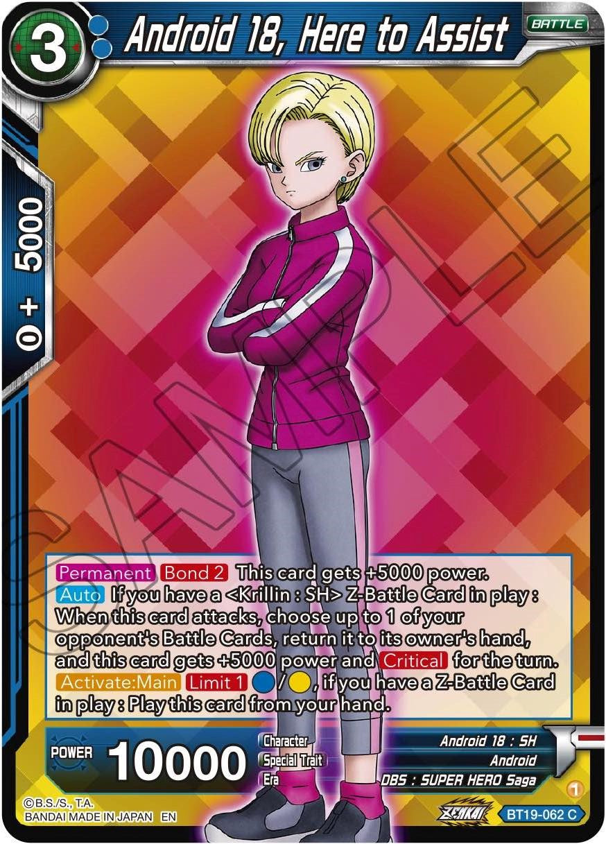 Android 18, Here to Assist (BT19-062) [Fighter's Ambition] | Good Games Adelaide SA