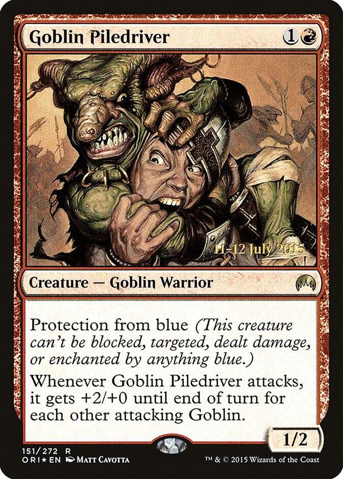 Goblin Piledriver 151 (Prerelease Cards)  - Foil | Good Games Adelaide SA