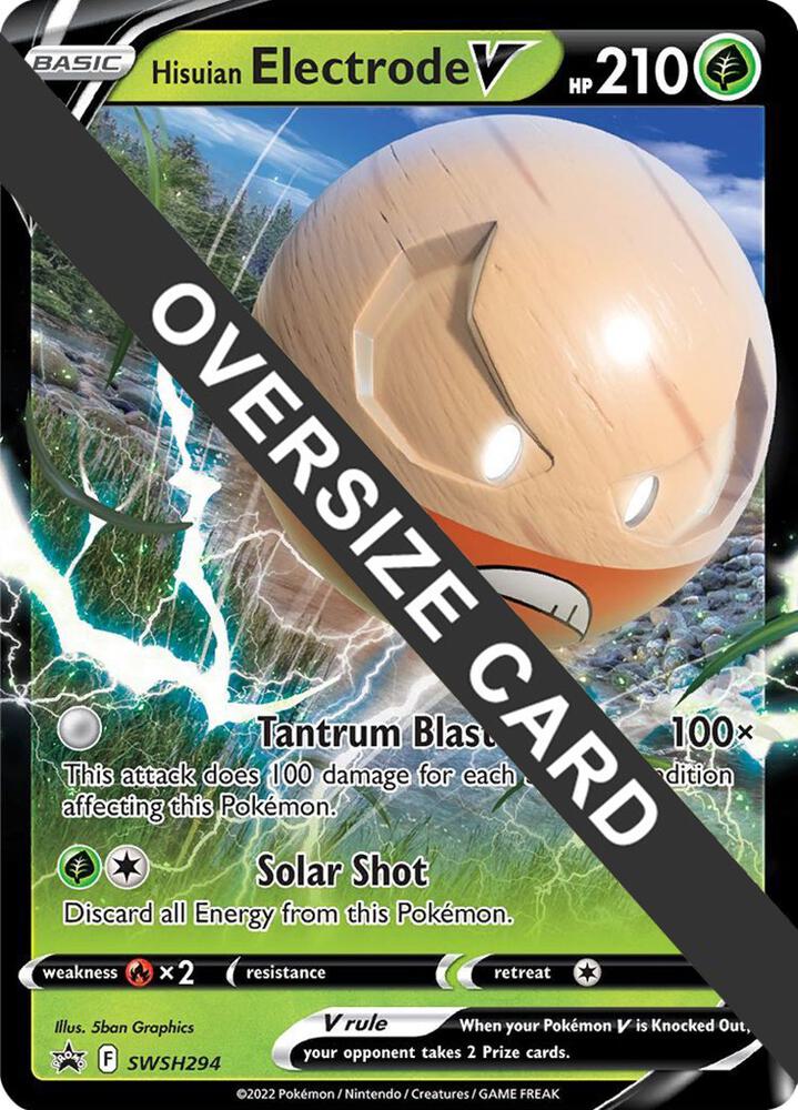 Hisuian Electrode V SWSH294 SWSH294 (Jumbo Cards)  - Holofoil | Good Games Adelaide SA