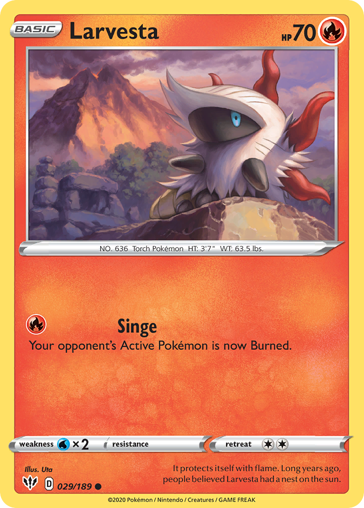 Larvesta (029/189) [Sword & Shield: Darkness Ablaze] | Good Games Adelaide SA