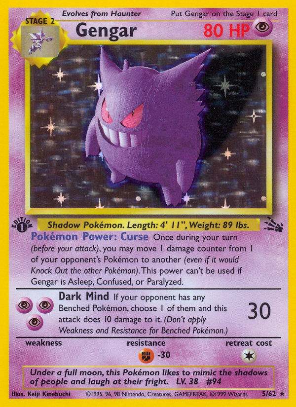 Gengar (5/62) [Fossil 1st Edition] | Good Games Adelaide SA