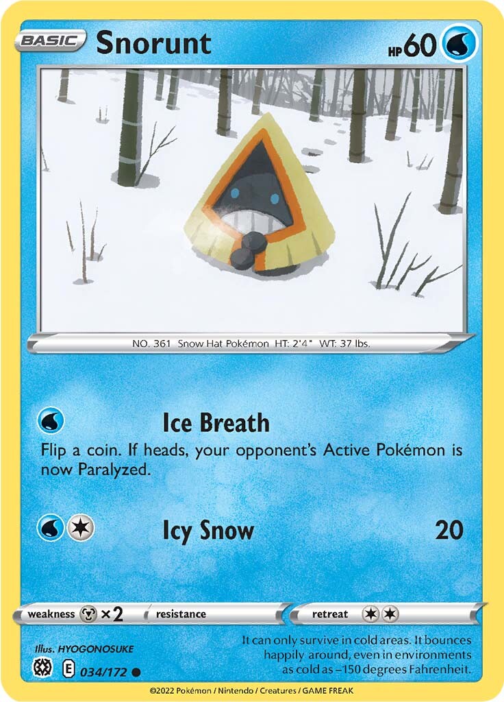 Snorunt (034/172) [Sword & Shield: Brilliant Stars] | Good Games Adelaide SA