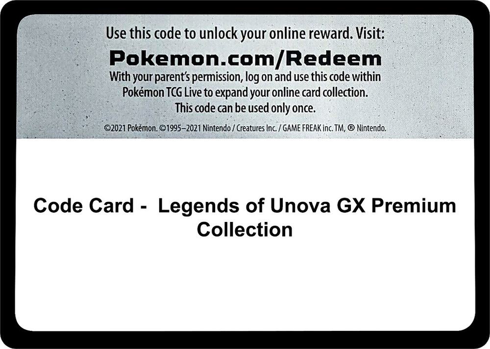 Code Card Legends of Unova GX Premium Collection  (World Championship Decks)  | Good Games Adelaide SA