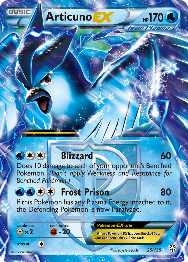 Articuno EX (25/135) [Black & White: Plasma Storm] | Good Games Adelaide SA