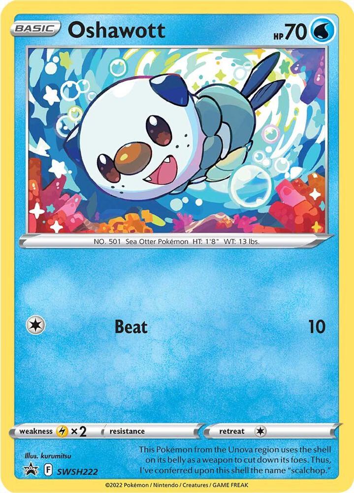 Oshawott SWSH222 (SWSH: Sword & Shield Promo Cards)  - Holofoil | Good Games Adelaide SA