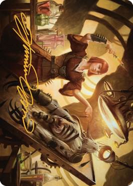 Ashnod Flesh Mechanist Art Card Gold Stamped Signature 15 (Art Series: The Brothers' War)  | Good Games Adelaide SA