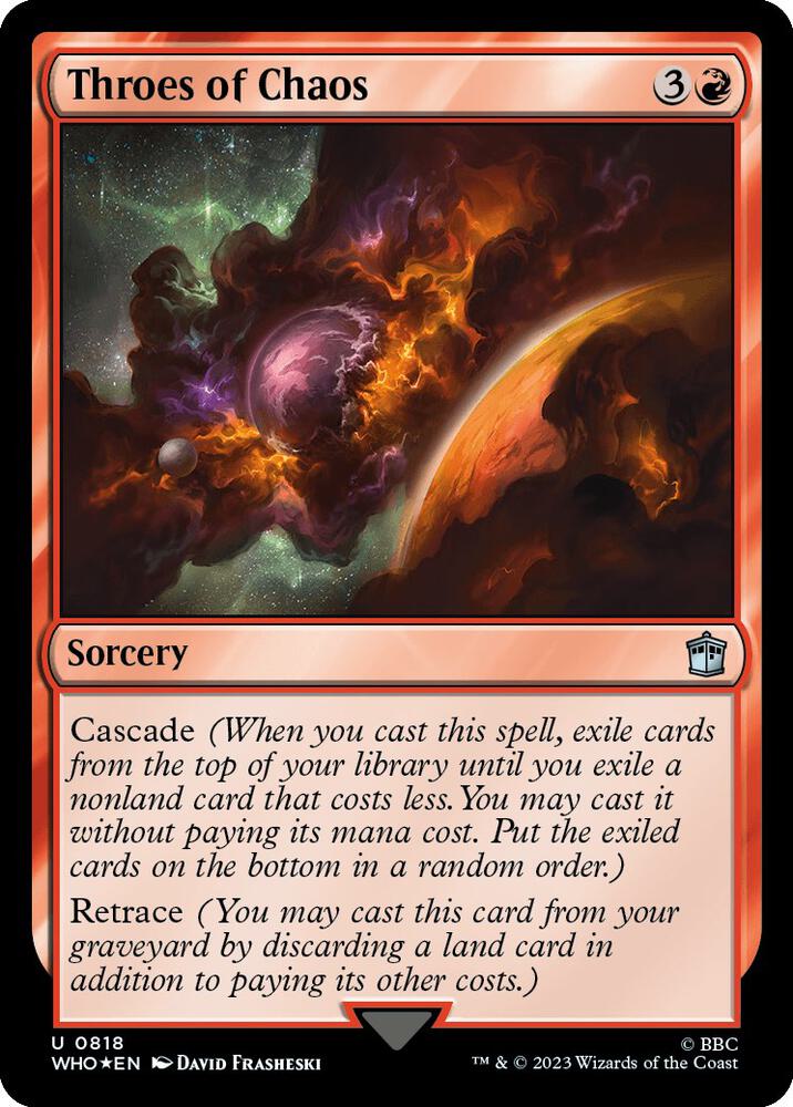 Throes of Chaos 818 (Universes Beyond: Doctor Who)  - Foil | Good Games Adelaide SA