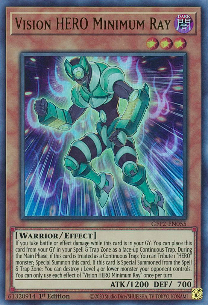 Vision HERO Minimum Ray [GFP2-EN055] Ultra Rare | Good Games Adelaide SA