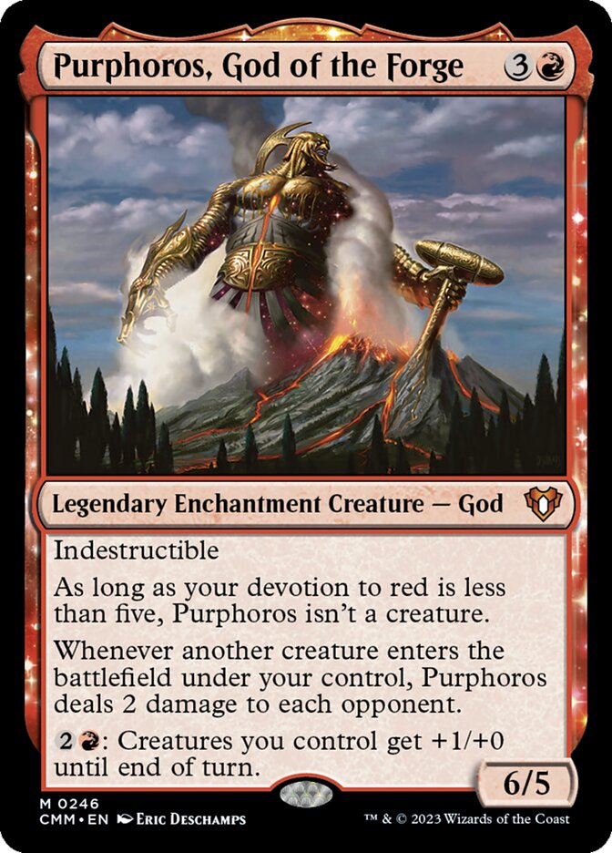 Purphoros, God of the Forge 246 (Commander Masters)  - Foil | Good Games Adelaide SA