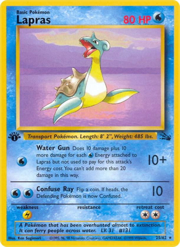 Lapras 25/62 (Fossil)  - 1st Edition | Good Games Adelaide SA