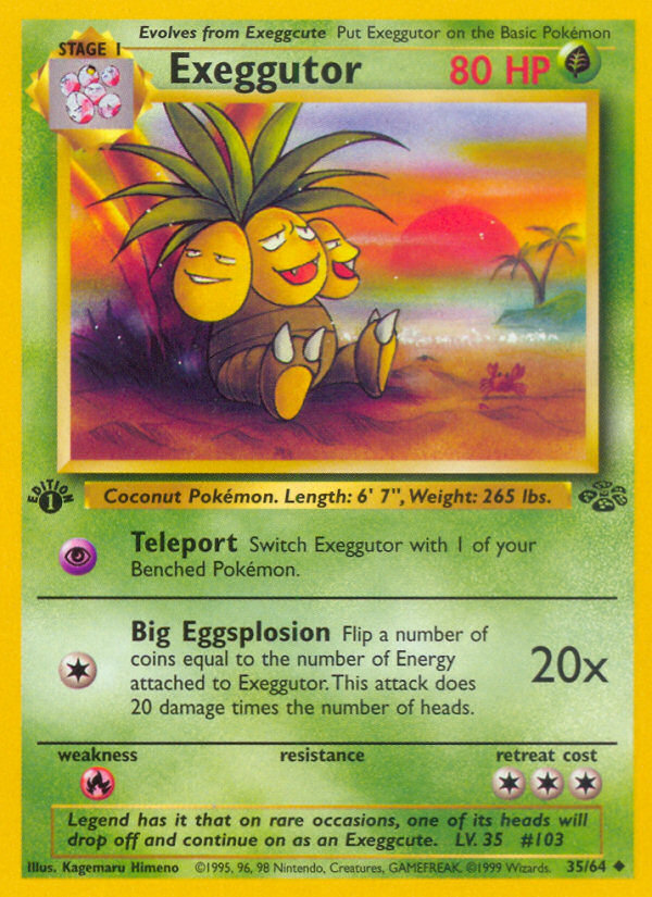 Exeggutor (35/64) [Jungle 1st Edition] | Good Games Adelaide SA