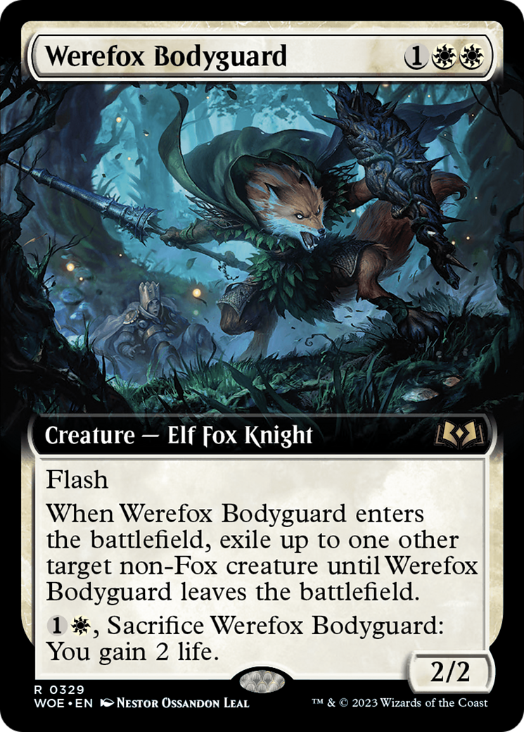 Werefox Bodyguard (Extended Art) [Wilds of Eldraine] | Good Games Adelaide SA